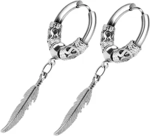 1 Pair Dragon Leaf Earrings Hoops Earrings Men Earrings for Women Dangling Mens Earrings Fashion Jewelry