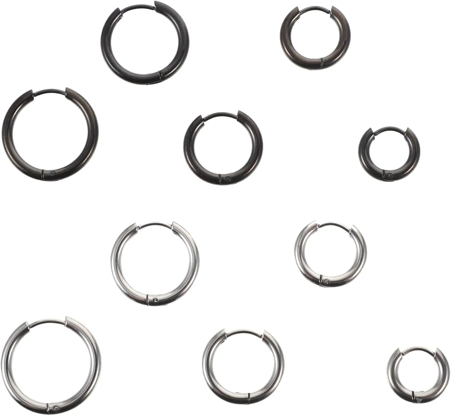 10Pcs Hoop Earrings for Women Minimalist Fashion Ear Jewelry and Colors Lightweight Dainty Design