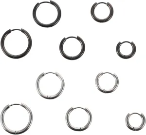10Pcs Hoop Earrings for Women Minimalist Fashion Ear Jewelry and Colors Lightweight Dainty Design