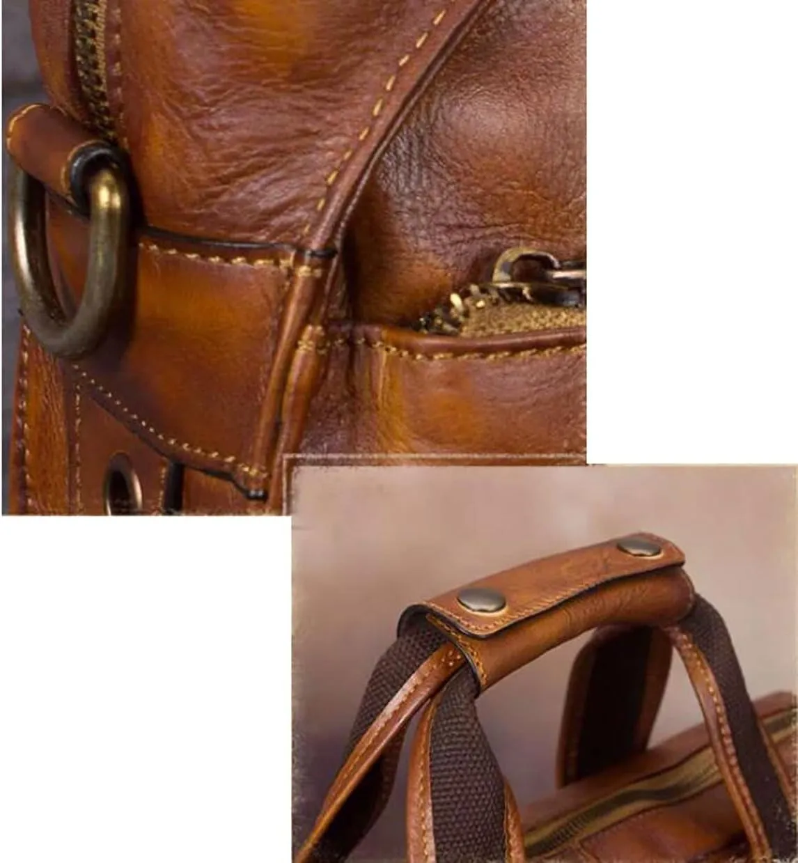 14Inch Mens Handbags Messenger Shoulder Bags Genuine Leather Business Briefcases Laptop Bags Crossbody Bags