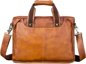 14Inch Mens Handbags Messenger Shoulder Bags Genuine Leather Business Briefcases Laptop Bags Crossbody Bags