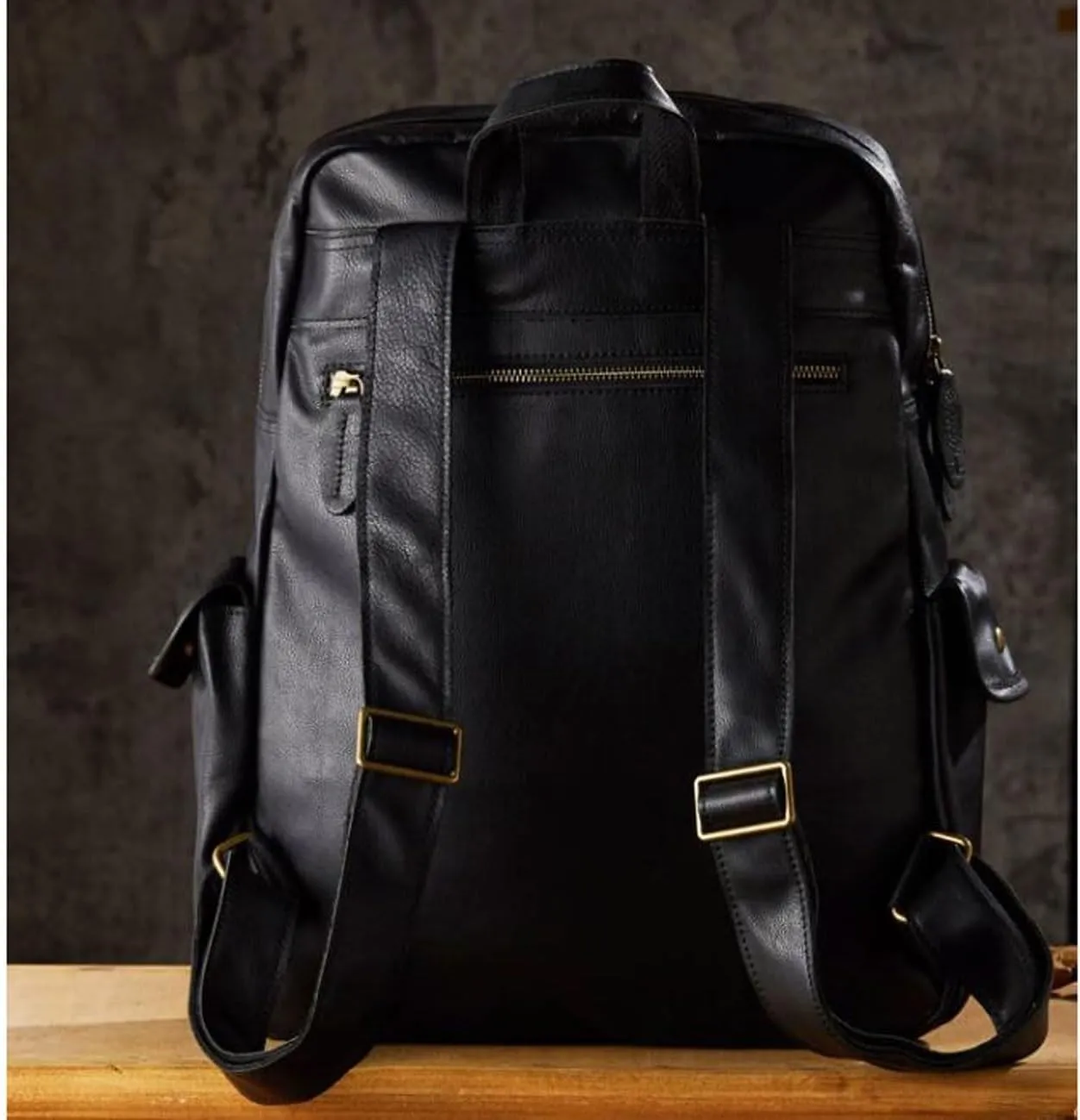 16.5Inch Backpacks Mens Genuine Leather Briefcases Computers Bags Laptop Bags Casual Daypack Travel Bags