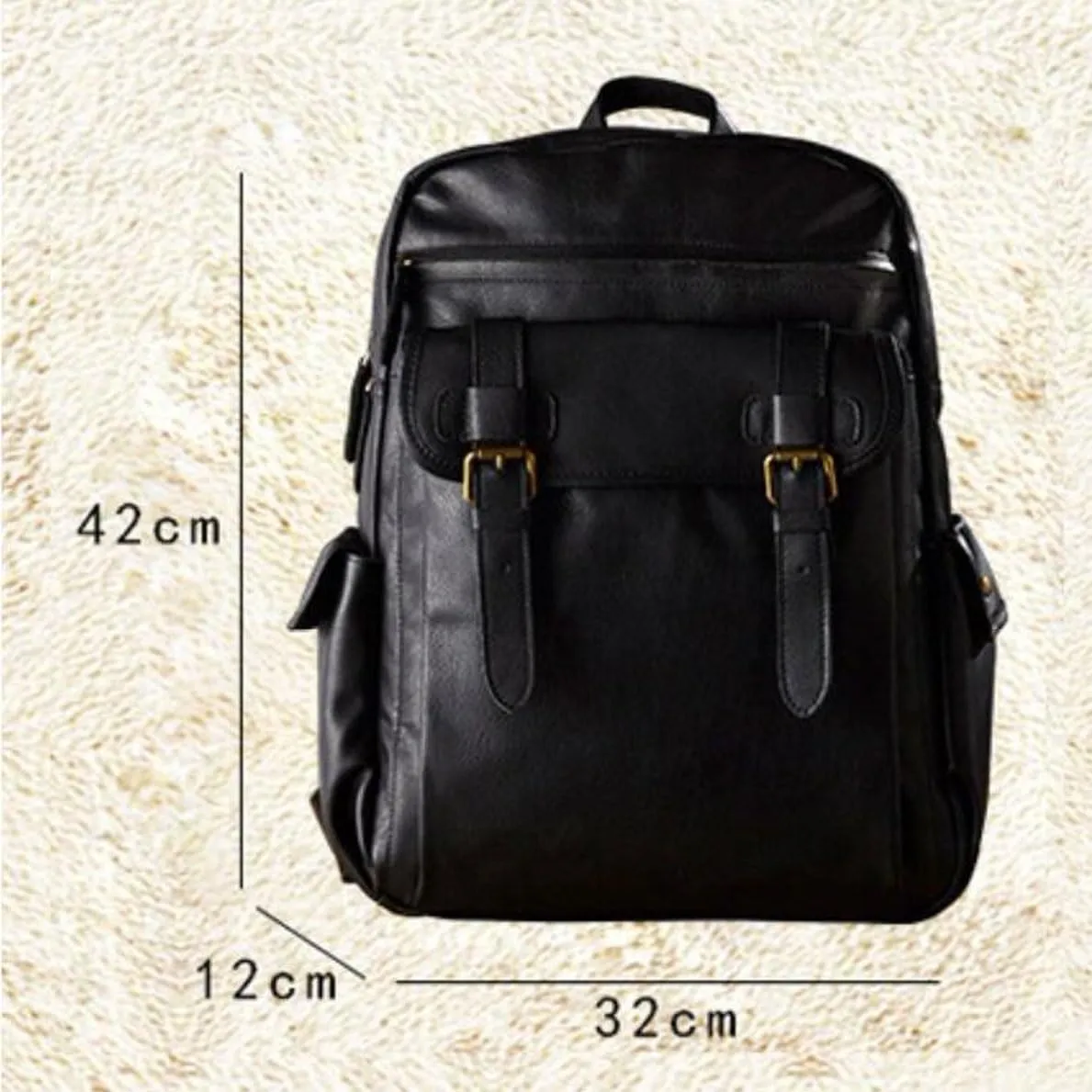 16.5Inch Backpacks Mens Genuine Leather Briefcases Computers Bags Laptop Bags Casual Daypack Travel Bags