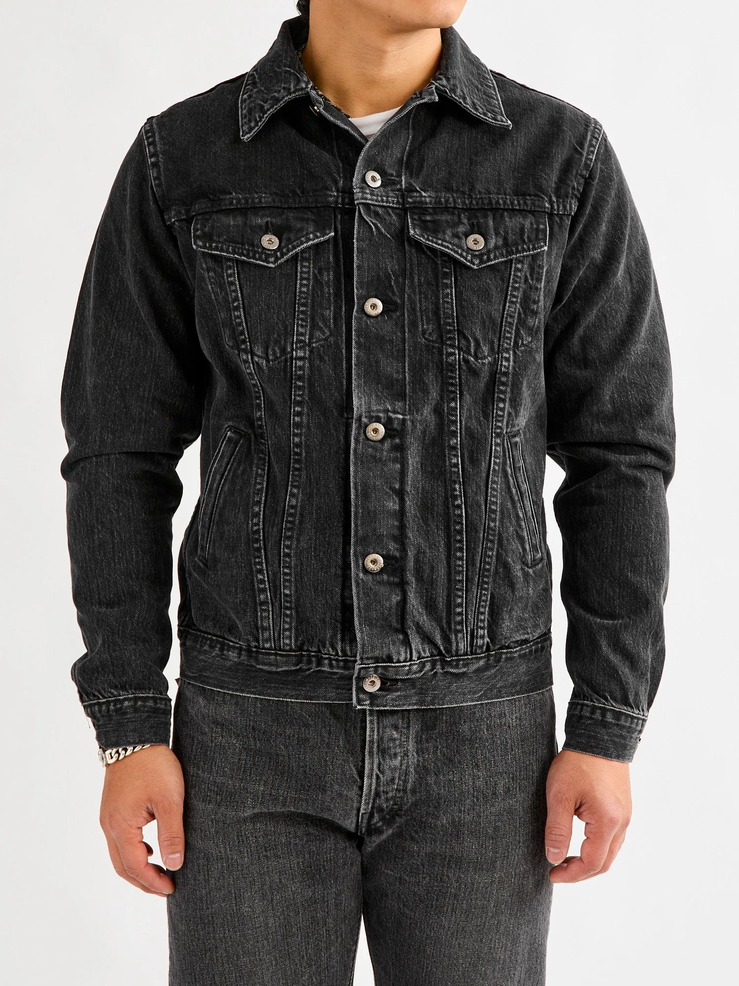 222x Stonewashed Type-3 Denim Jacket in Black
