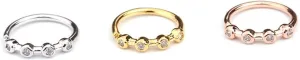 2PC Gold Color Piercing Body Jewelry Nose Hoop Nostril Ring Tiny Crystal Zircon Flower Star Helix Cartilage Tragus Earring (Main Stone Color : Silver, Metal Color : 4 Stones)