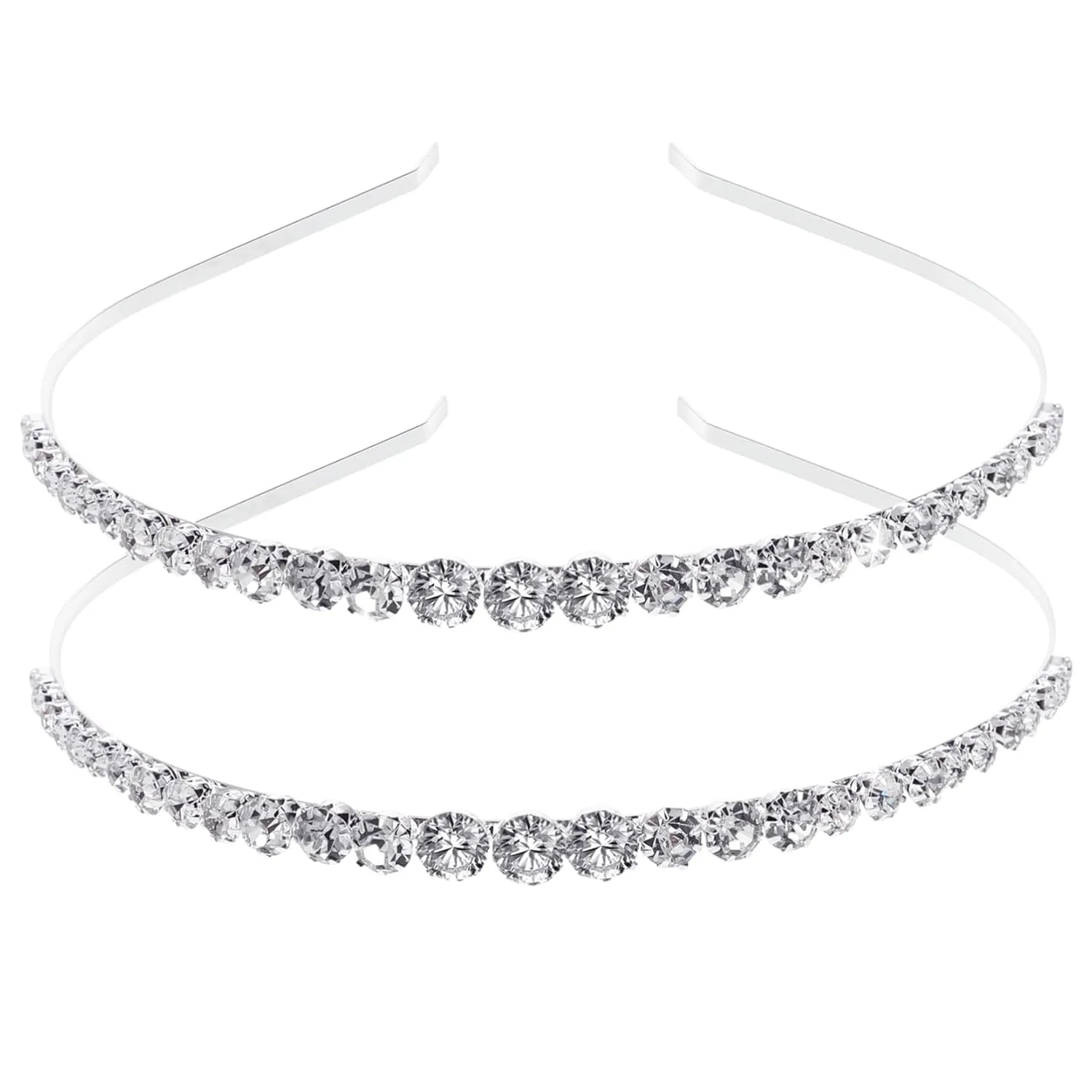 2pcs Rhinestone Hair Bands Chic Headdress Accessories for Girls Supplies Lightweight Design for Memorable Photos Fun Atmosphere for All Ages