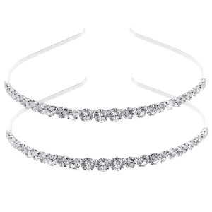 2pcs Rhinestone Hair Bands Chic Headdress Accessories for Girls Supplies Lightweight Design for Memorable Photos Fun Atmosphere for All Ages