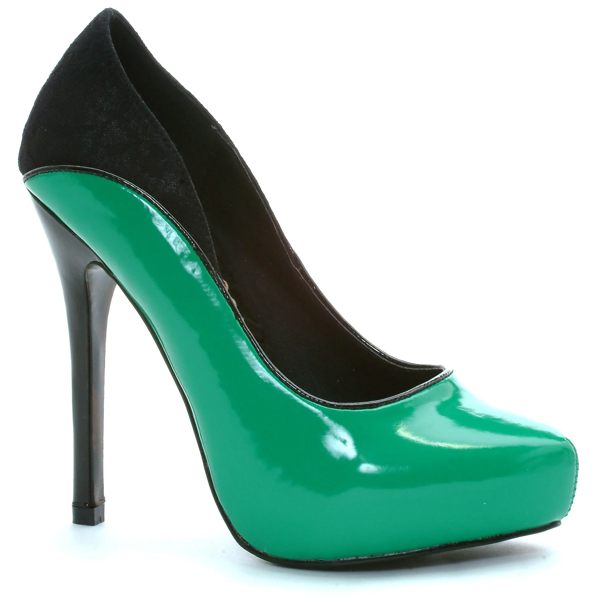 5 Heel Close Toe Pump With Lace Backing