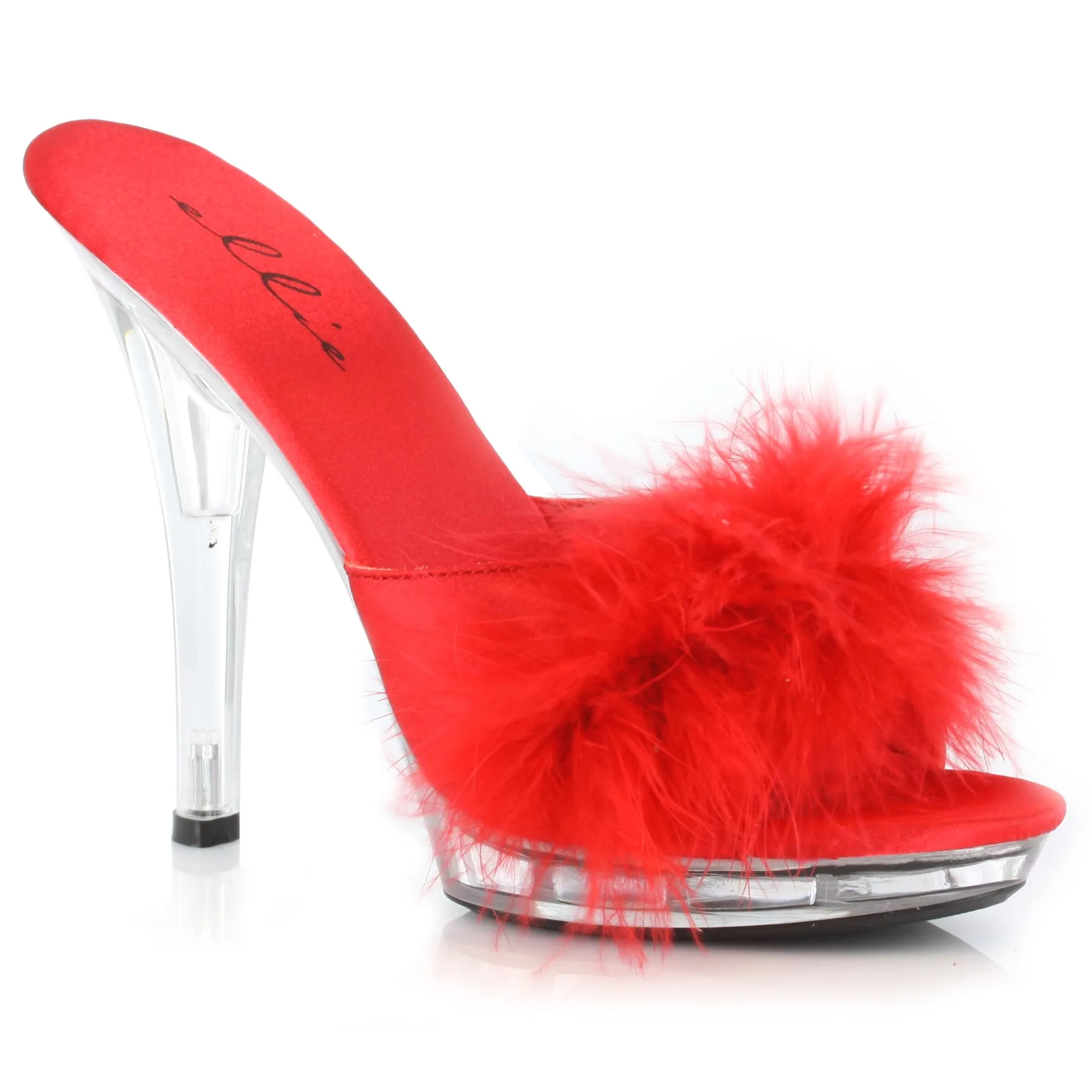5 Heel Maribou Slipper