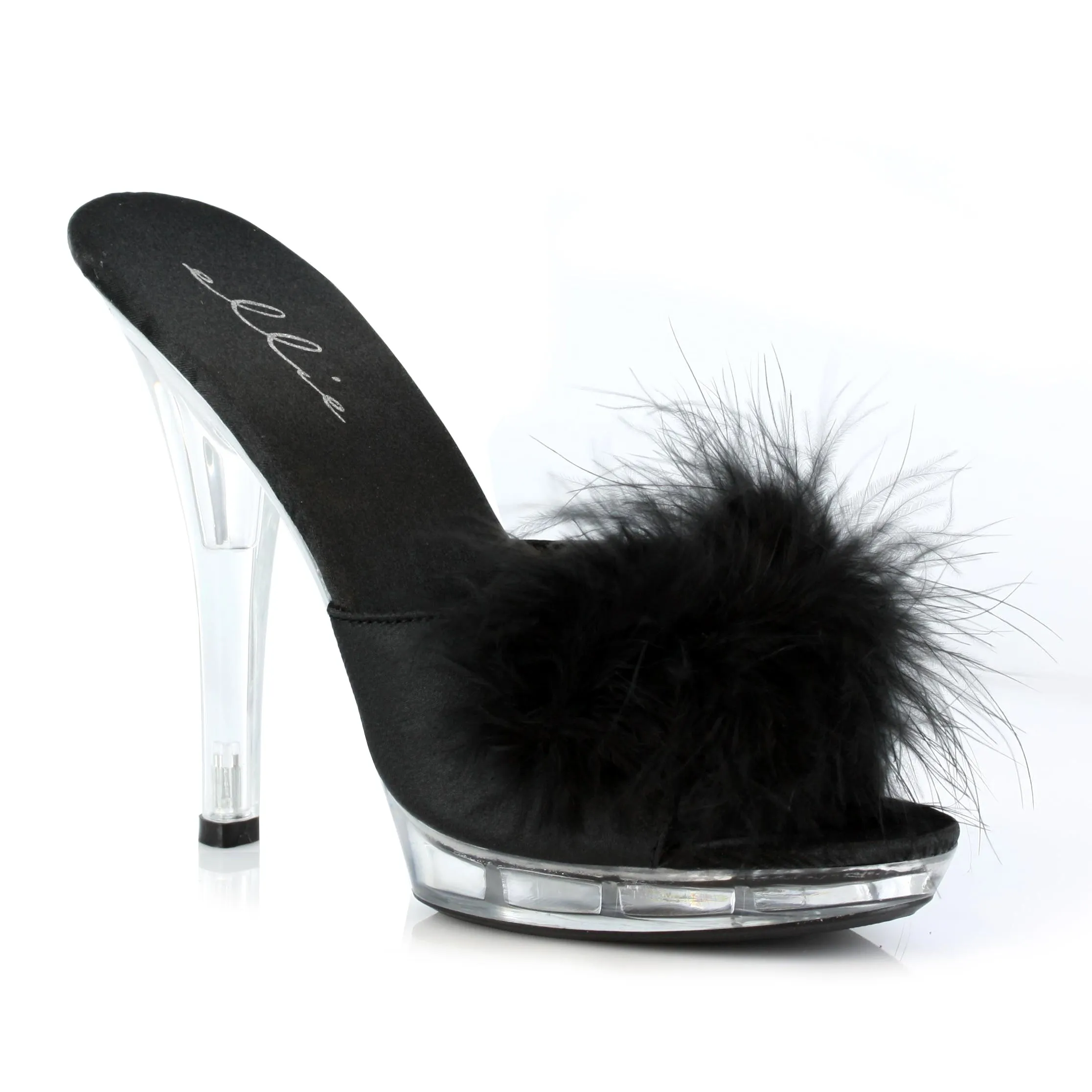 5 Heel Maribou Slipper