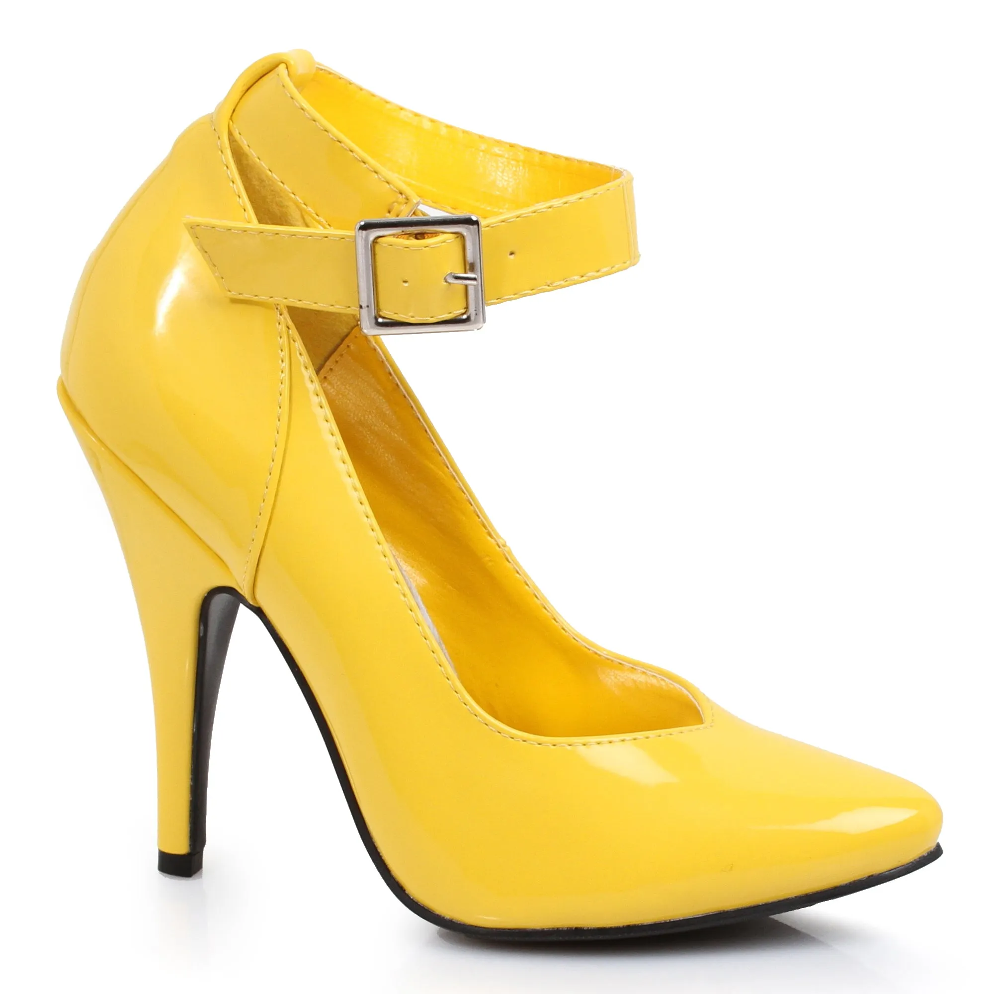 5 Heel Pump With Ankle Strap