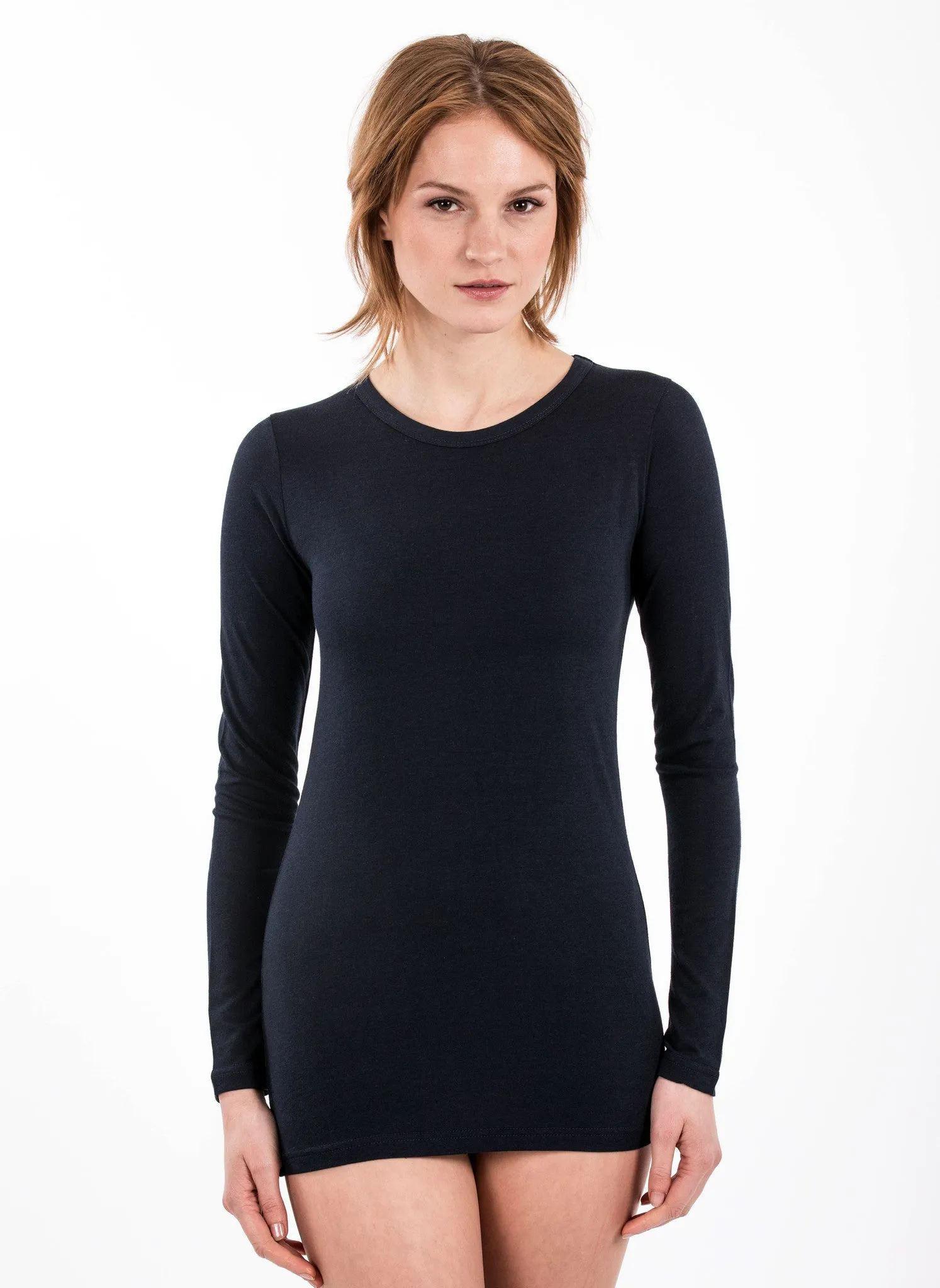 70% Bamboo Women's Long Sleeve Crew Neck
