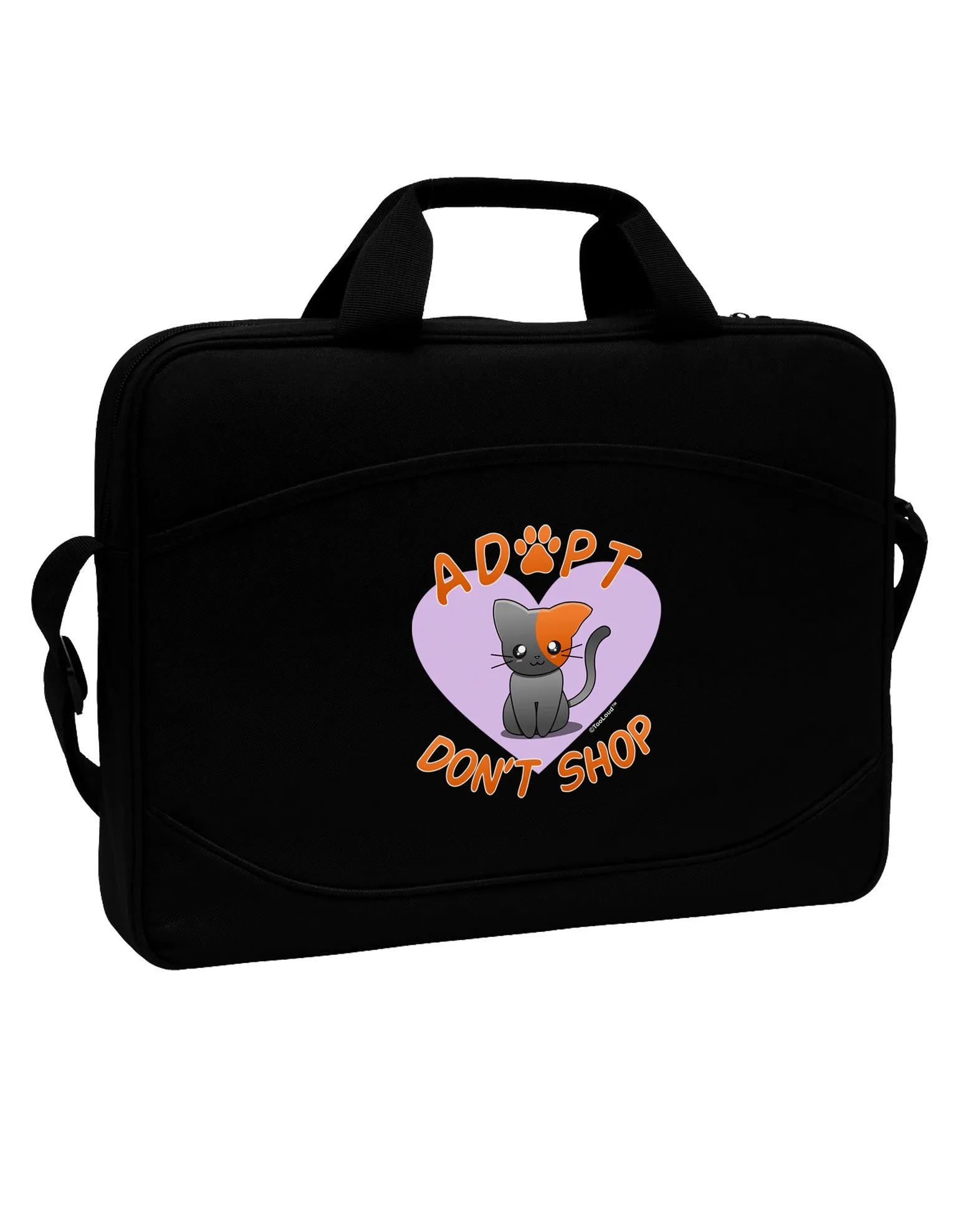 Adopt Don't Shop Cute Kitty 15&#x22; Dark Laptop / Tablet Case Bag