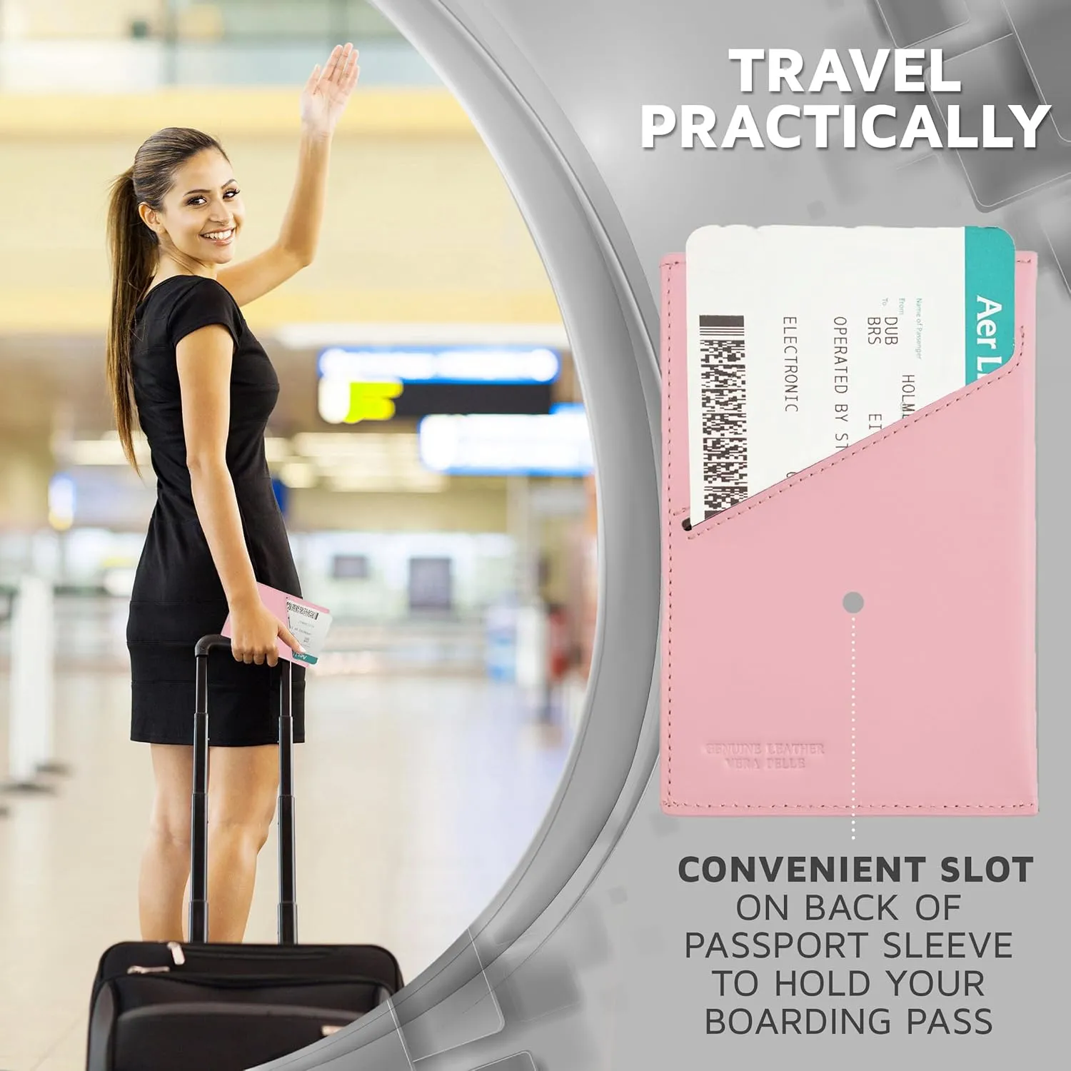 Alban RFID Passport Holder Women Men RFID Blocking Travel Passport Wallet Case Genuine Leather Passport Cover porta pasaporte