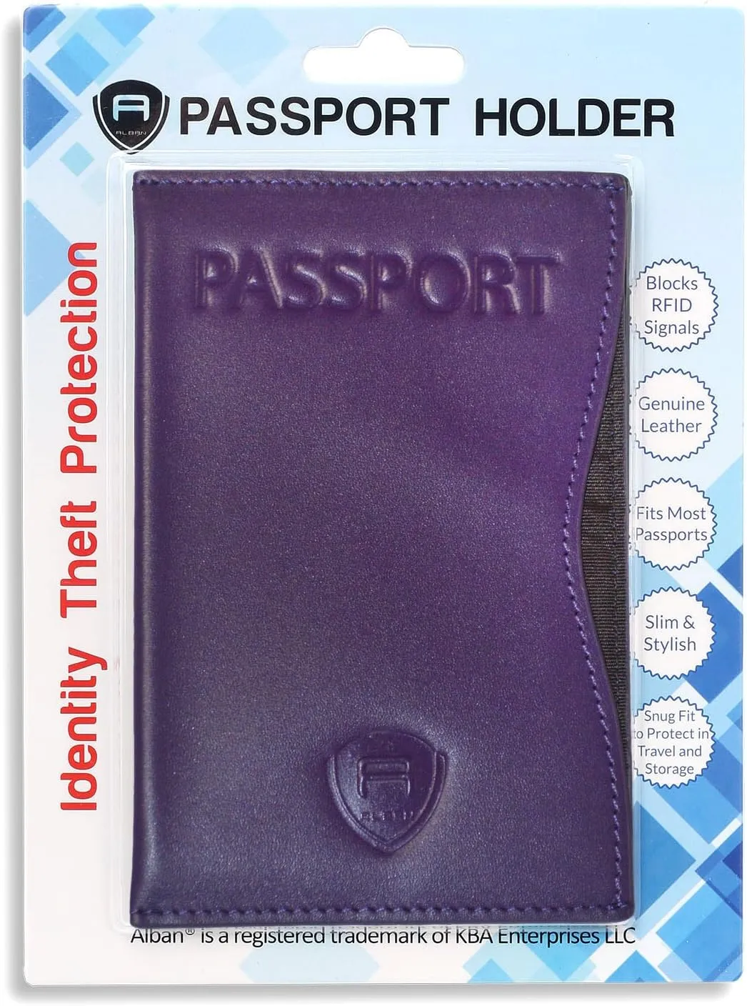 Alban RFID Passport Holder Women Men RFID Blocking Travel Passport Wallet Case Genuine Leather Passport Cover porta pasaporte