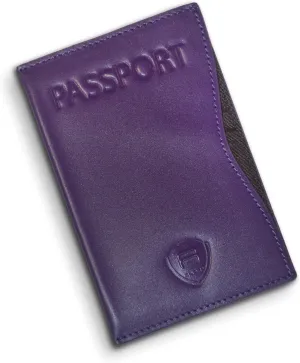 Alban RFID Passport Holder Women Men RFID Blocking Travel Passport Wallet Case Genuine Leather Passport Cover porta pasaporte