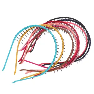 Angoily 10pcs Creative Hair Accessories Fabric Iron Wire Headband Knotted Headband Set for Women Girls