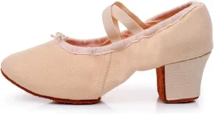 AOQUNFS Women's Professional Latin Ballroom Dance Shoes Closed Toe Practice Teaching Shoes for Salsa, Waltz