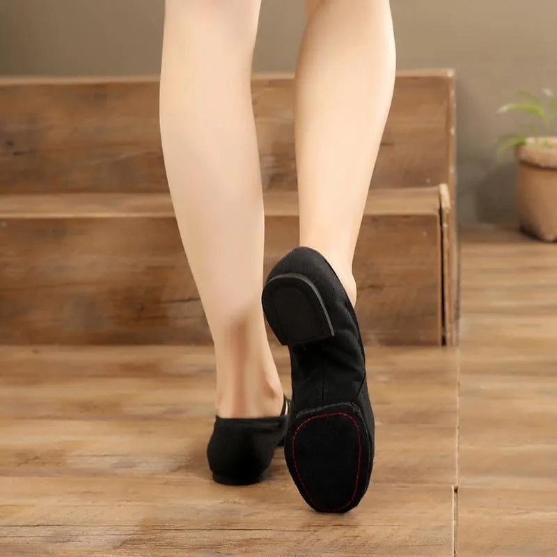 AOQUNFS Women's Professional Latin Ballroom Dance Shoes Closed Toe Practice Teaching Shoes for Salsa, Waltz