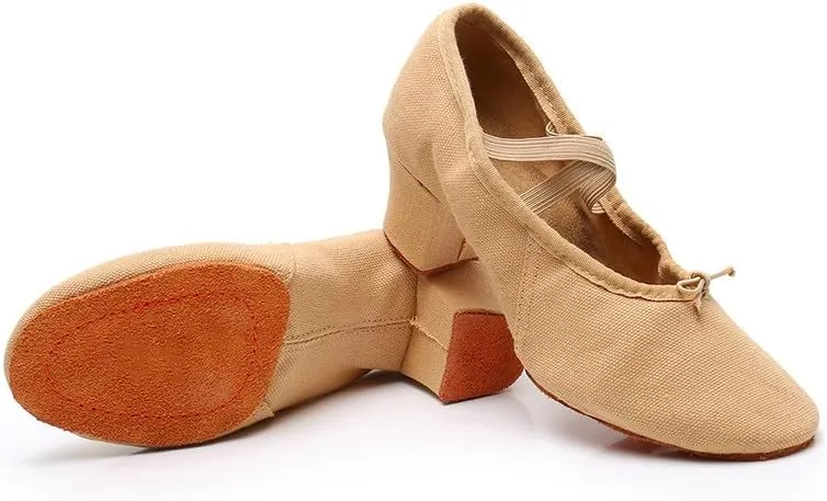 AOQUNFS Women's Professional Latin Ballroom Dance Shoes Closed Toe Practice Teaching Shoes for Salsa, Waltz