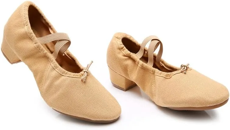 AOQUNFS Women's Professional Latin Ballroom Dance Shoes Closed Toe Practice Teaching Shoes for Salsa, Waltz