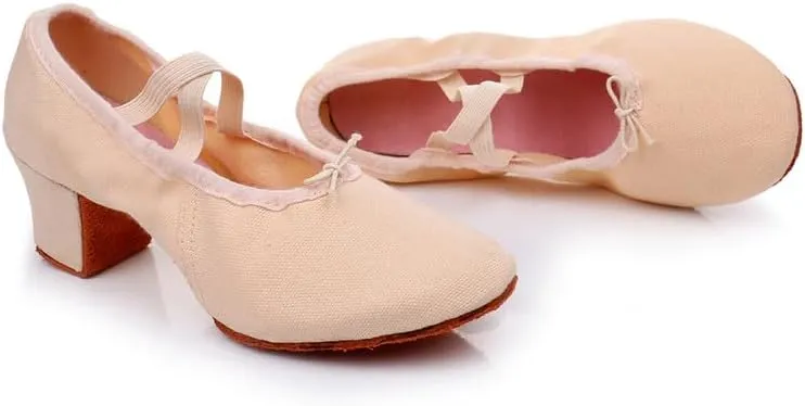 AOQUNFS Women's Professional Latin Ballroom Dance Shoes Closed Toe Practice Teaching Shoes for Salsa, Waltz