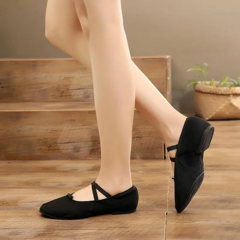 AOQUNFS Women's Professional Latin Ballroom Dance Shoes Closed Toe Practice Teaching Shoes for Salsa, Waltz