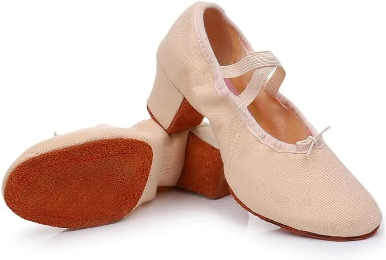 AOQUNFS Women's Professional Latin Ballroom Dance Shoes Closed Toe Practice Teaching Shoes for Salsa, Waltz