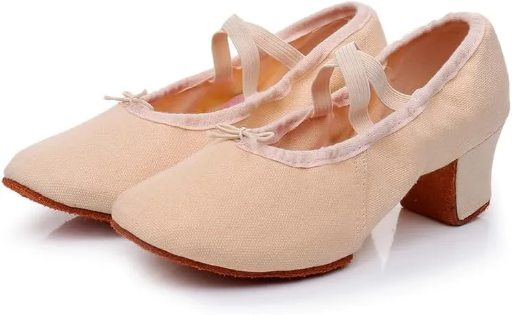 AOQUNFS Women's Professional Latin Ballroom Dance Shoes Closed Toe Practice Teaching Shoes for Salsa, Waltz