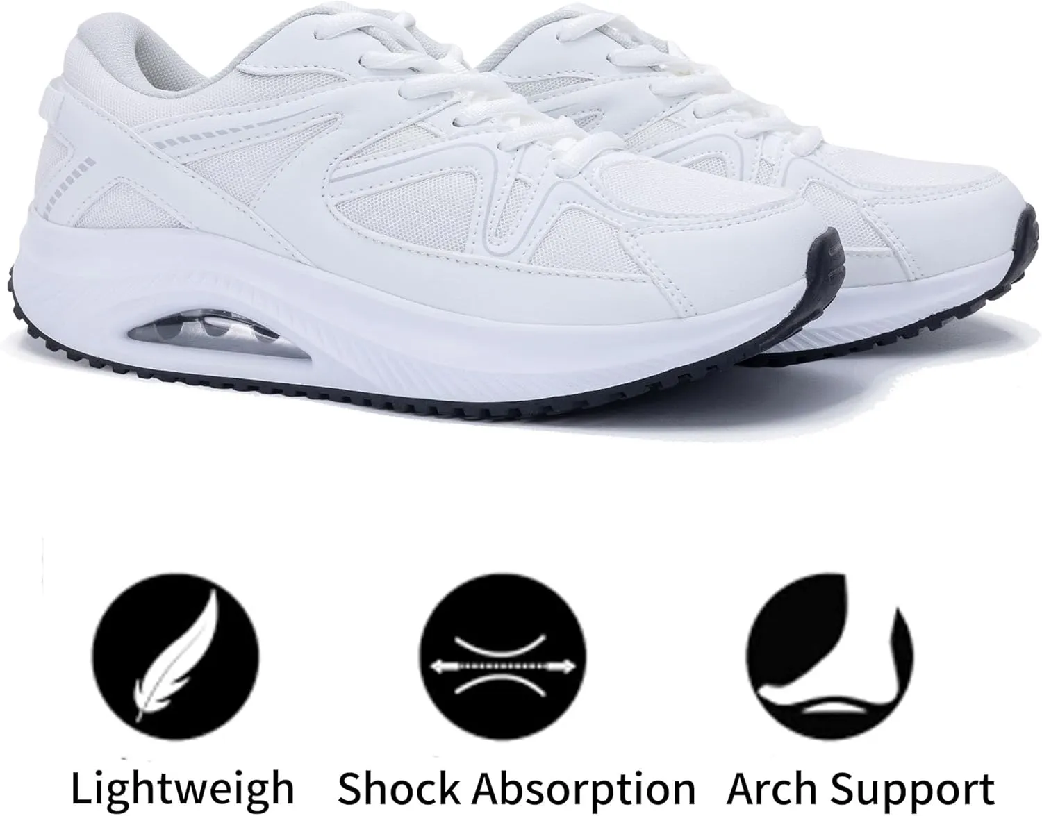 Autper Womens Walking Shoes Arch Support Orthotic Fashion Sneakers Air Tennis Shoes for Plantar Fasciitis Pain Relief US 6-11