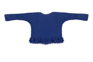Baby & Girls Long Sleeve Fringe Shirt | Midnight Blue