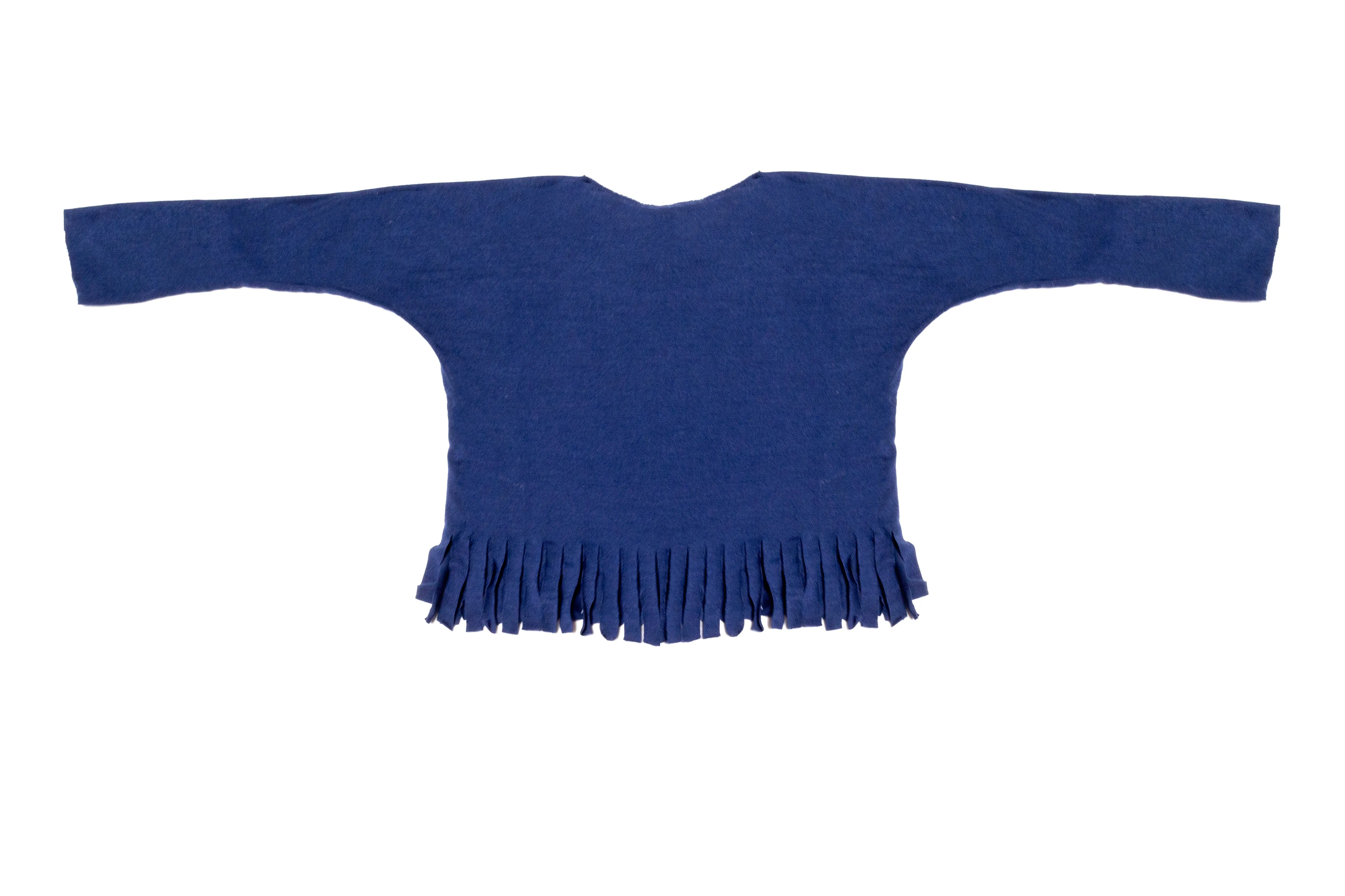 Baby & Girls Long Sleeve Fringe Shirt | Midnight Blue