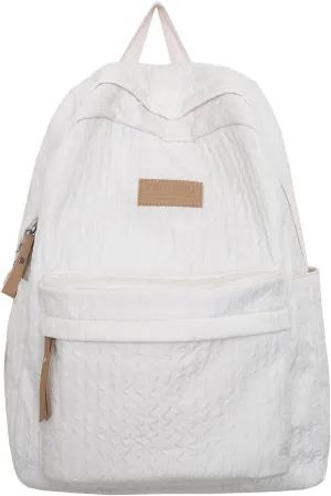Backpack New Durable Load Reducing Large Capacity Student Shoulders Bag Camera Backpacks for Women (White, One Size)