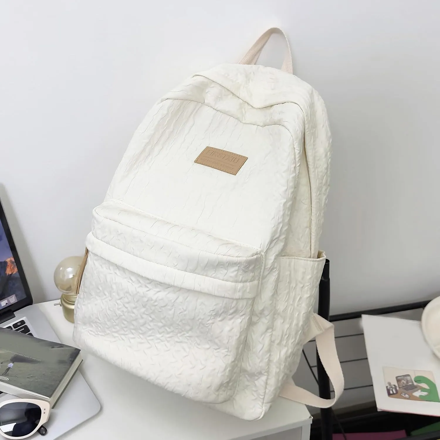 Backpack New Durable Load Reducing Large Capacity Student Shoulders Bag Camera Backpacks for Women (White, One Size)