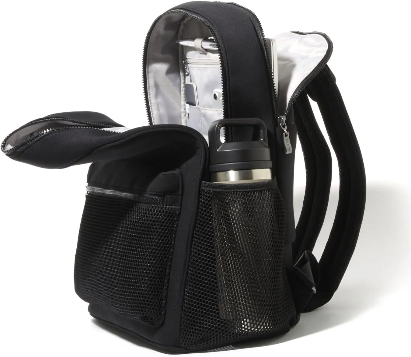 Baggallini On The Go Laptop Backpack Black Neoprene One Size