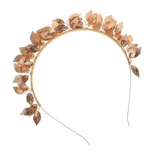 Beaupretty Stunning Bridal Crown Gold Tiaras Wedding Hair Decor Goddess Headpiece Elegant Headband for Wedding