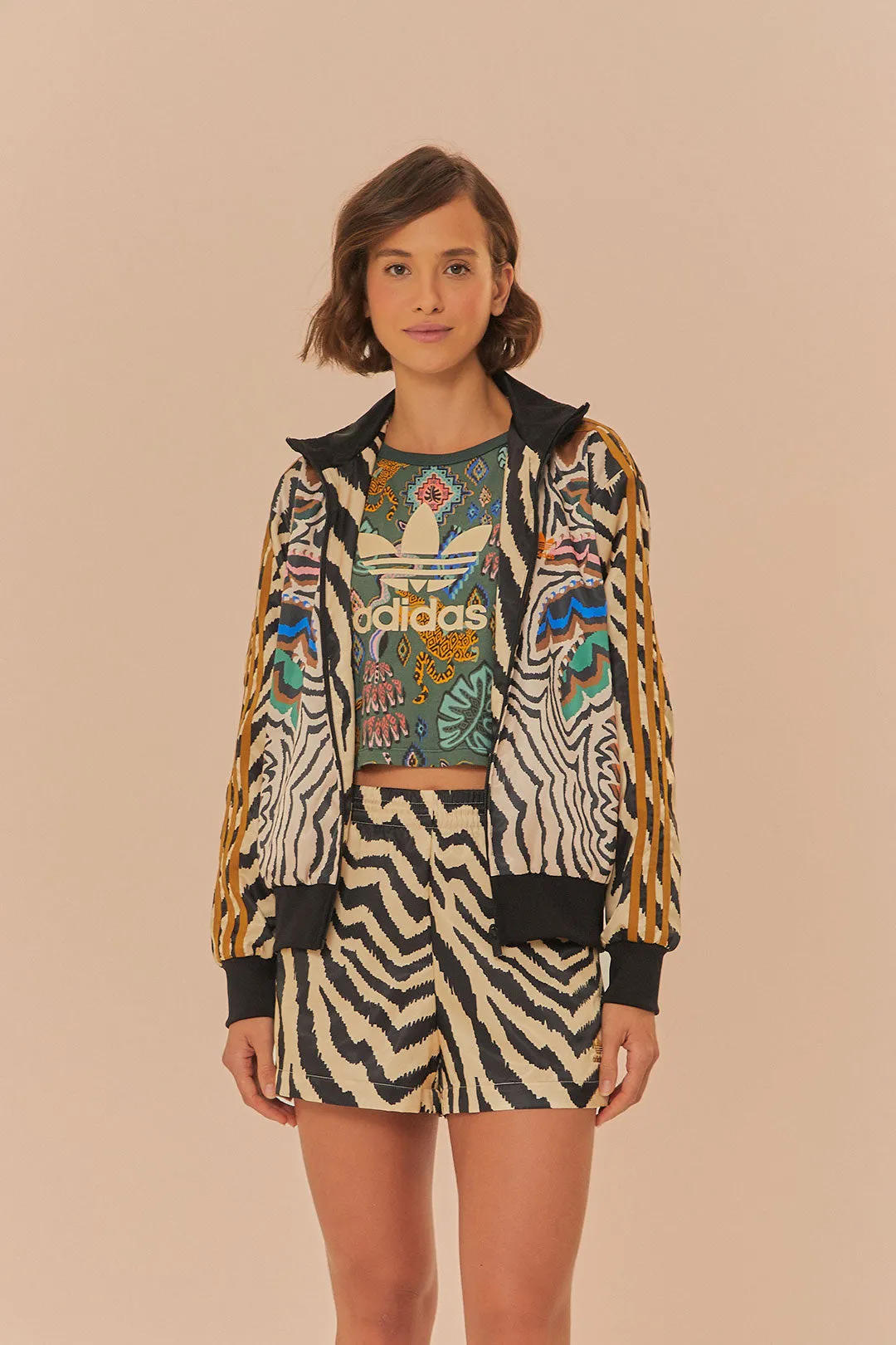 Beige Adidas Farm Rio Jacket
