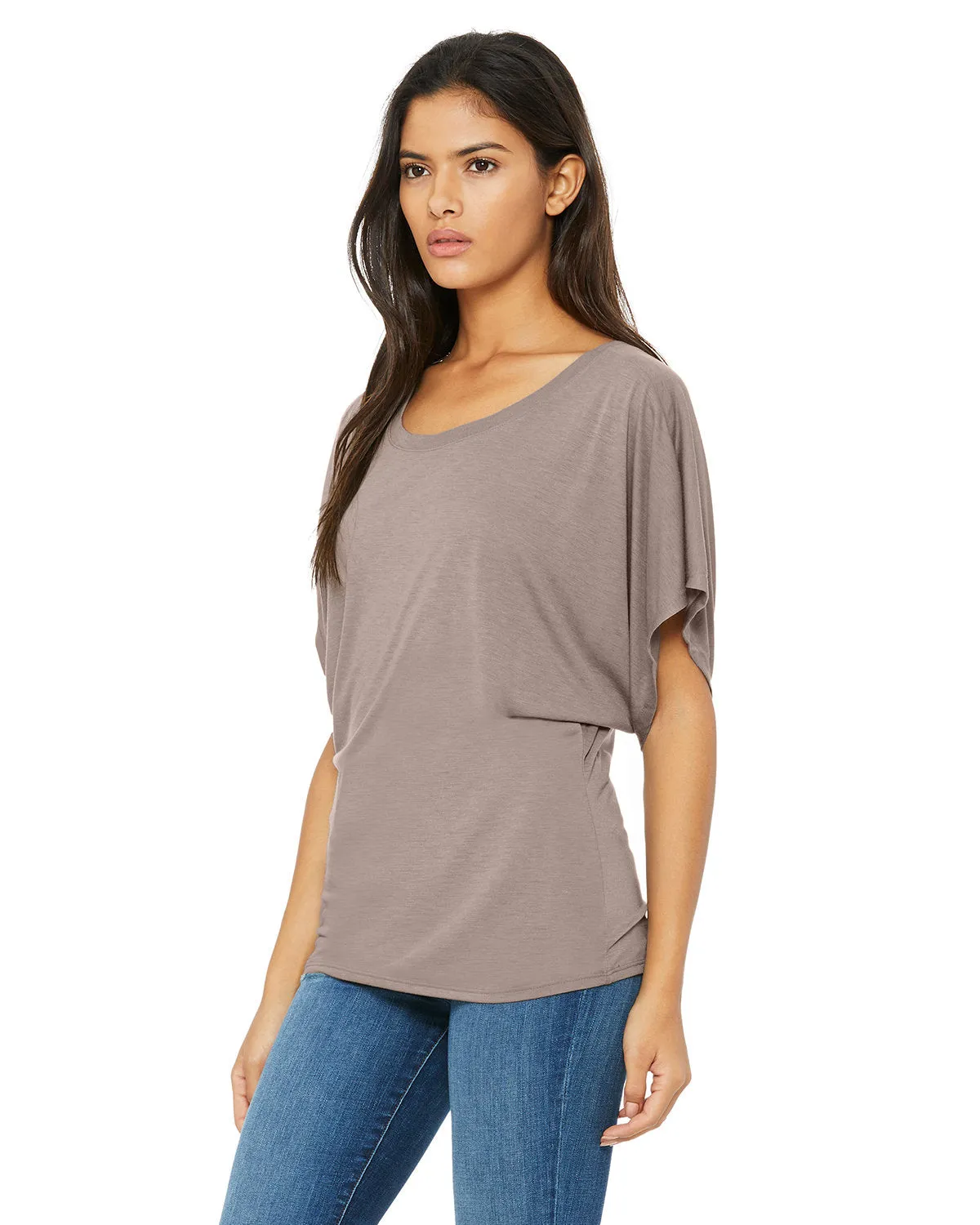 Bella   Canvas Ladies' Flowy Draped Sleeve Dolman T-Shirt