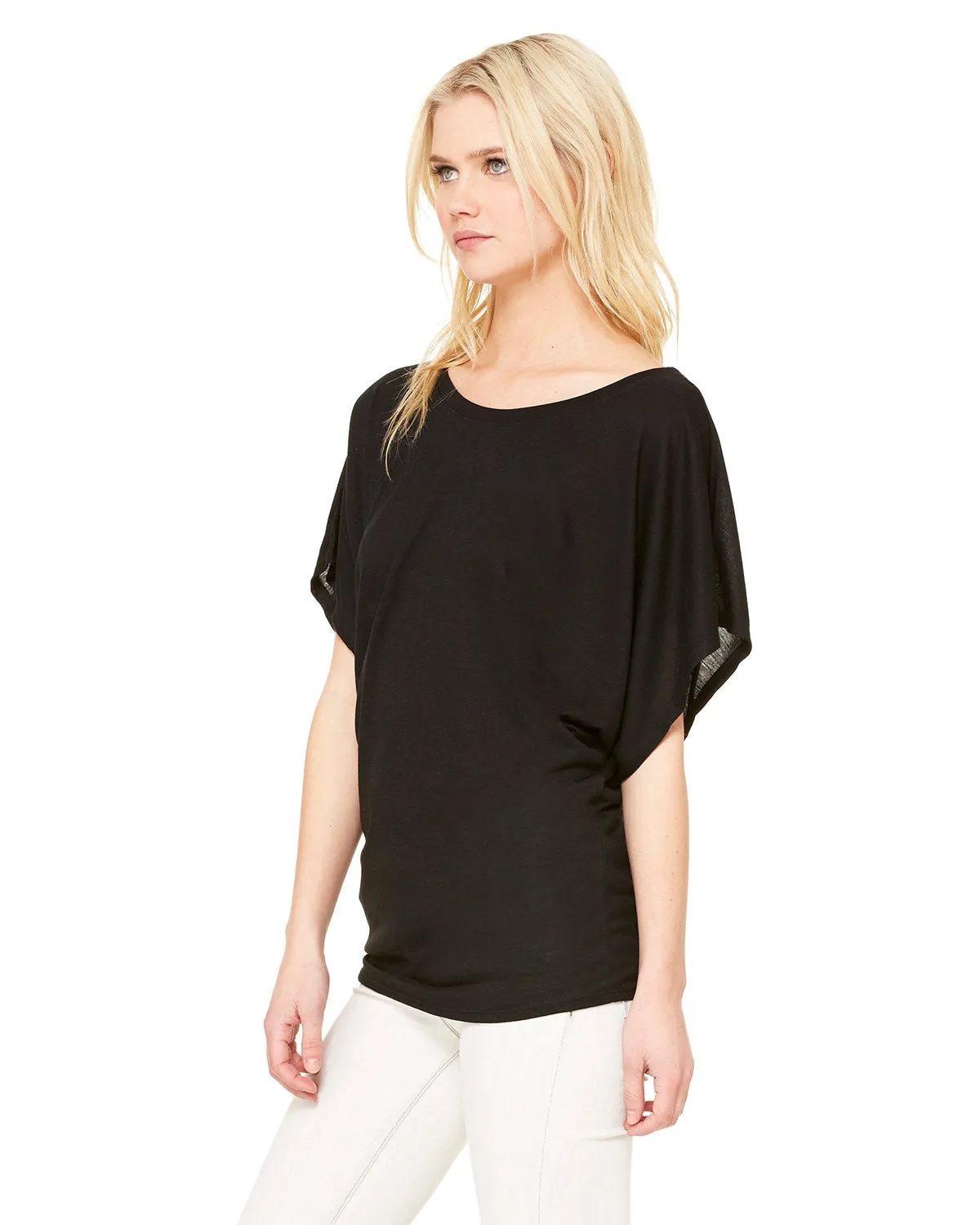 Bella   Canvas Ladies' Flowy Draped Sleeve Dolman T-Shirt