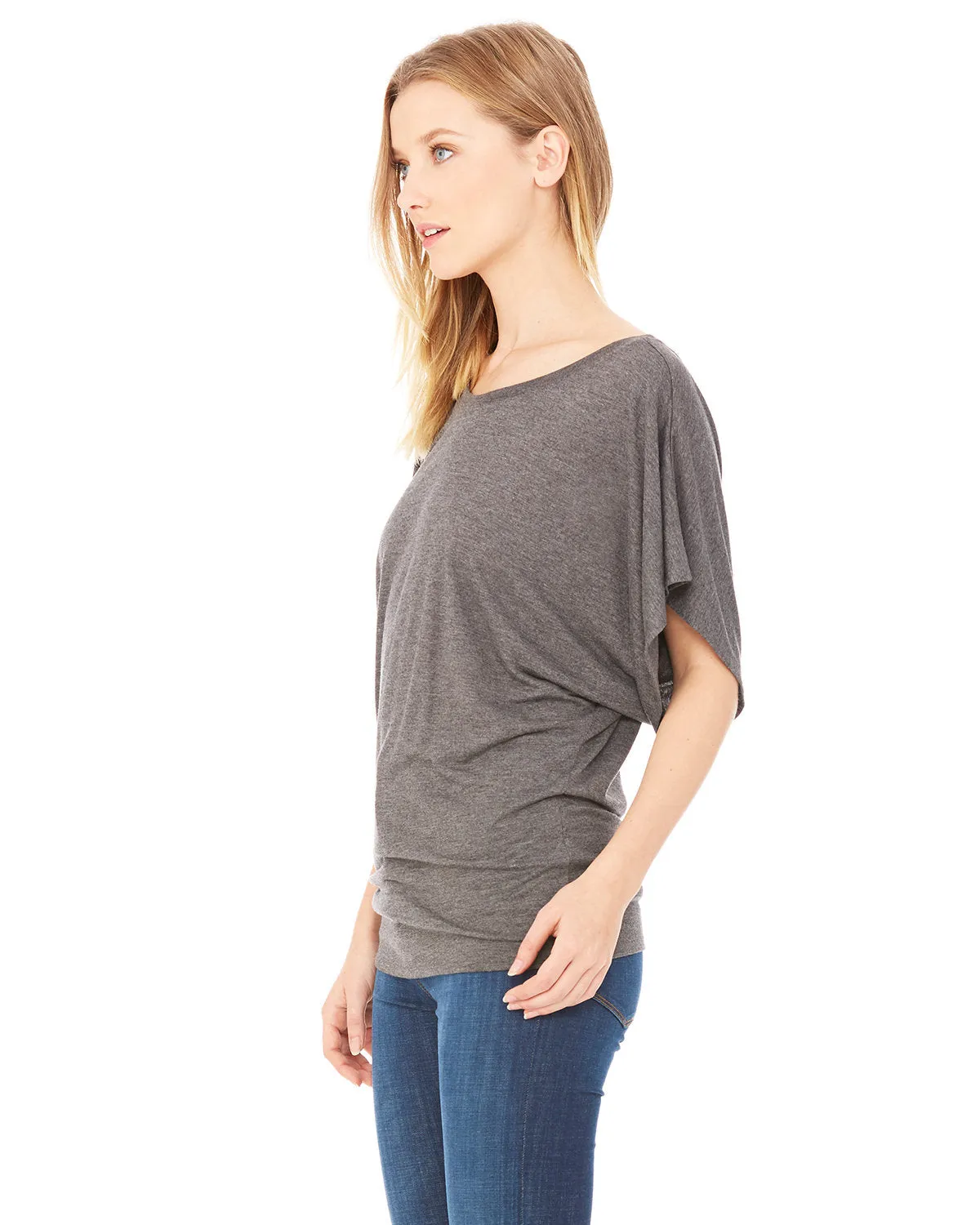 Bella   Canvas Ladies' Flowy Draped Sleeve Dolman T-Shirt
