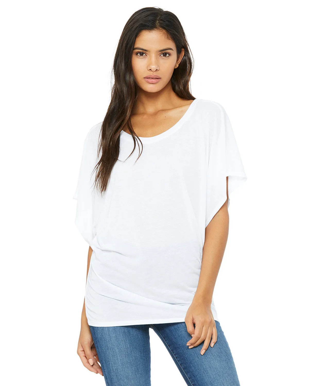 Bella   Canvas Ladies' Flowy Draped Sleeve Dolman T-Shirt