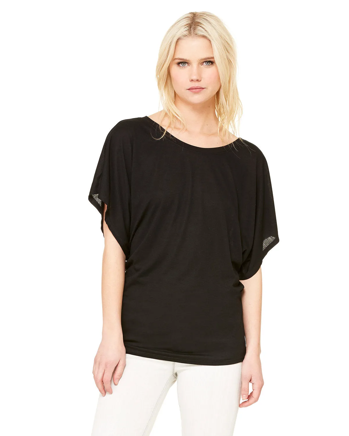 Bella   Canvas Ladies' Flowy Draped Sleeve Dolman T-Shirt