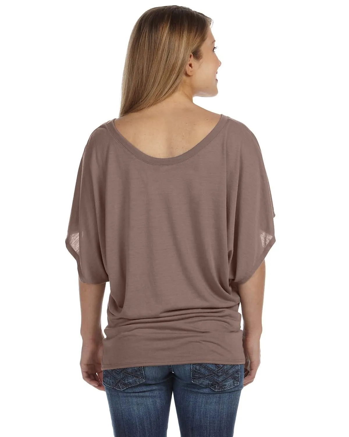Bella   Canvas Ladies' Flowy Draped Sleeve Dolman T-Shirt