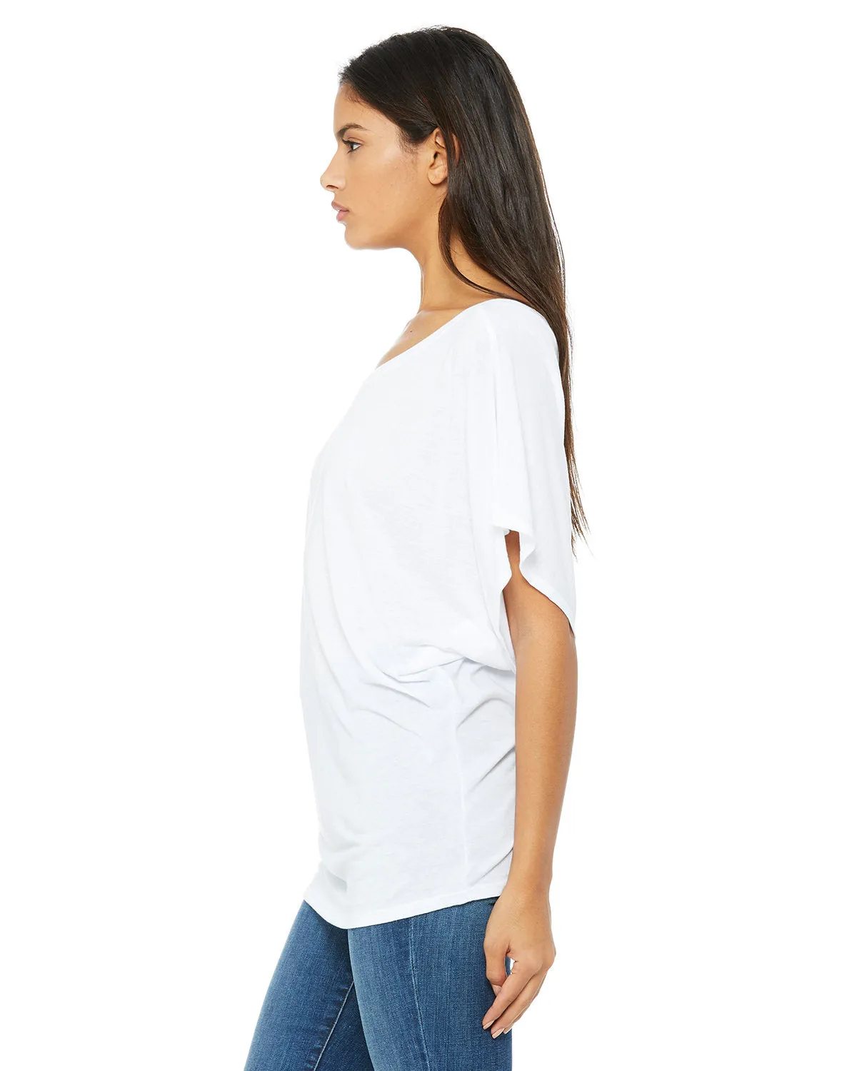 Bella   Canvas Ladies' Flowy Draped Sleeve Dolman T-Shirt