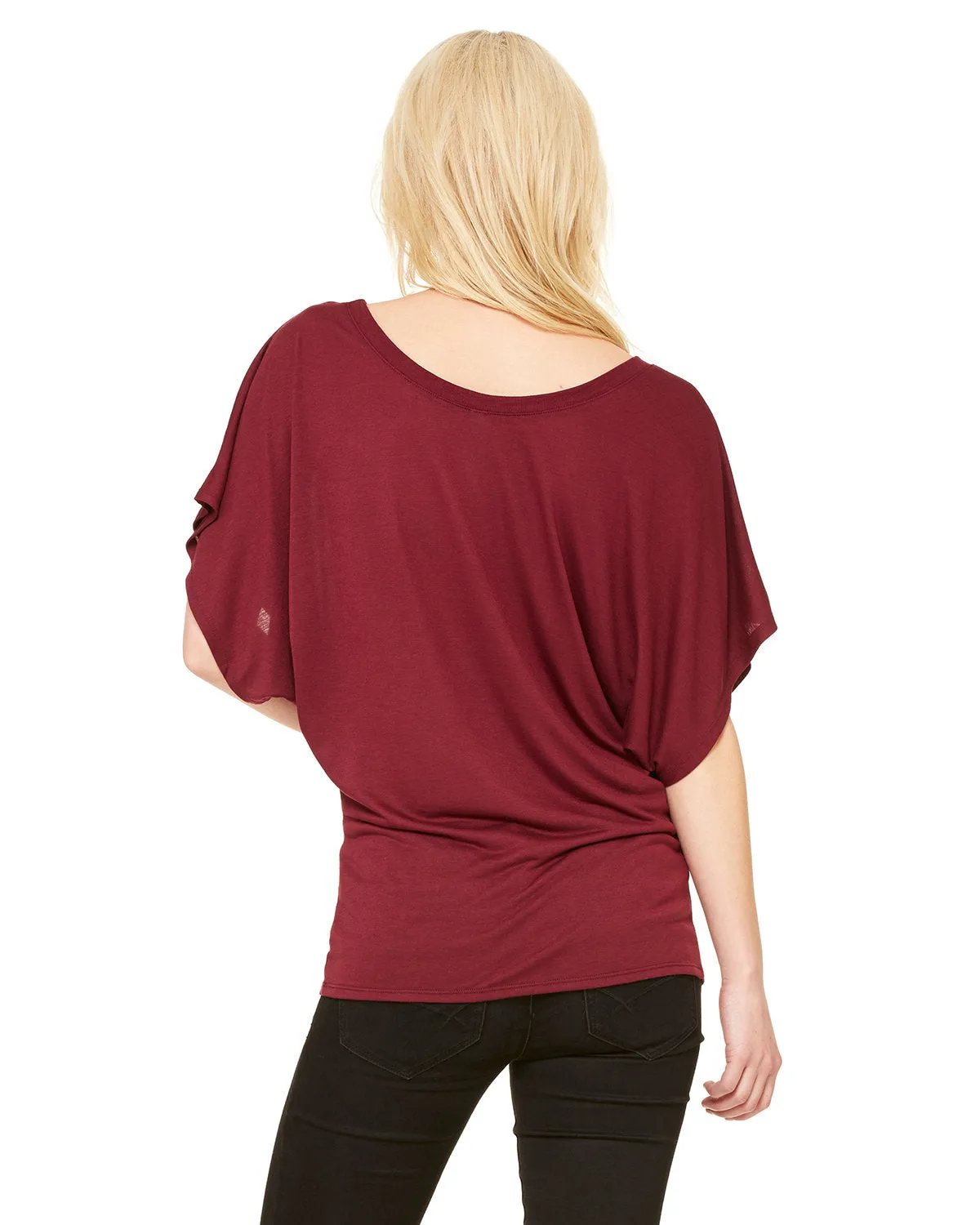 Bella   Canvas Ladies' Flowy Draped Sleeve Dolman T-Shirt
