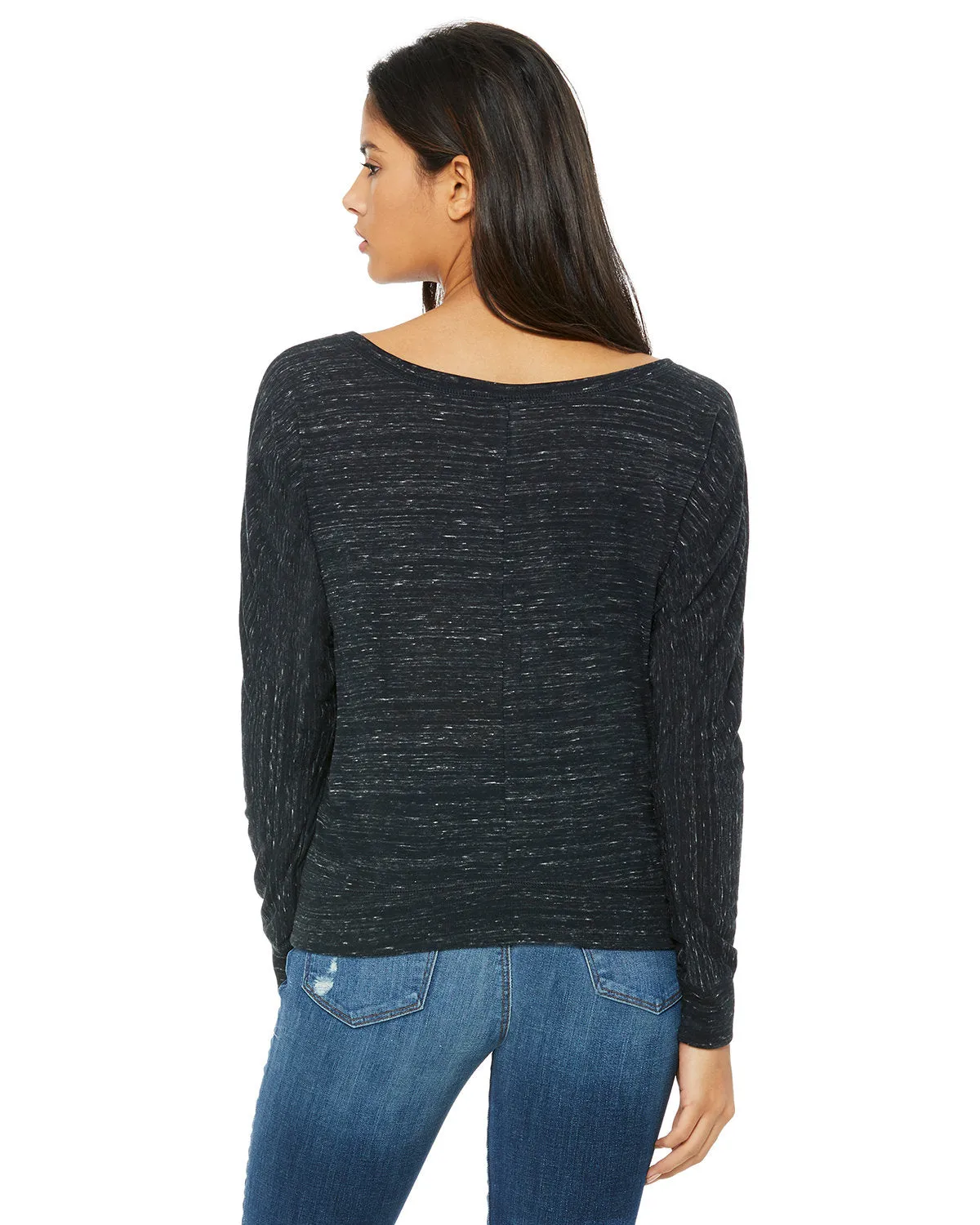 Bella   Canvas Ladies' Flowy Long-Sleeve Off Shoulder T-Shirt
