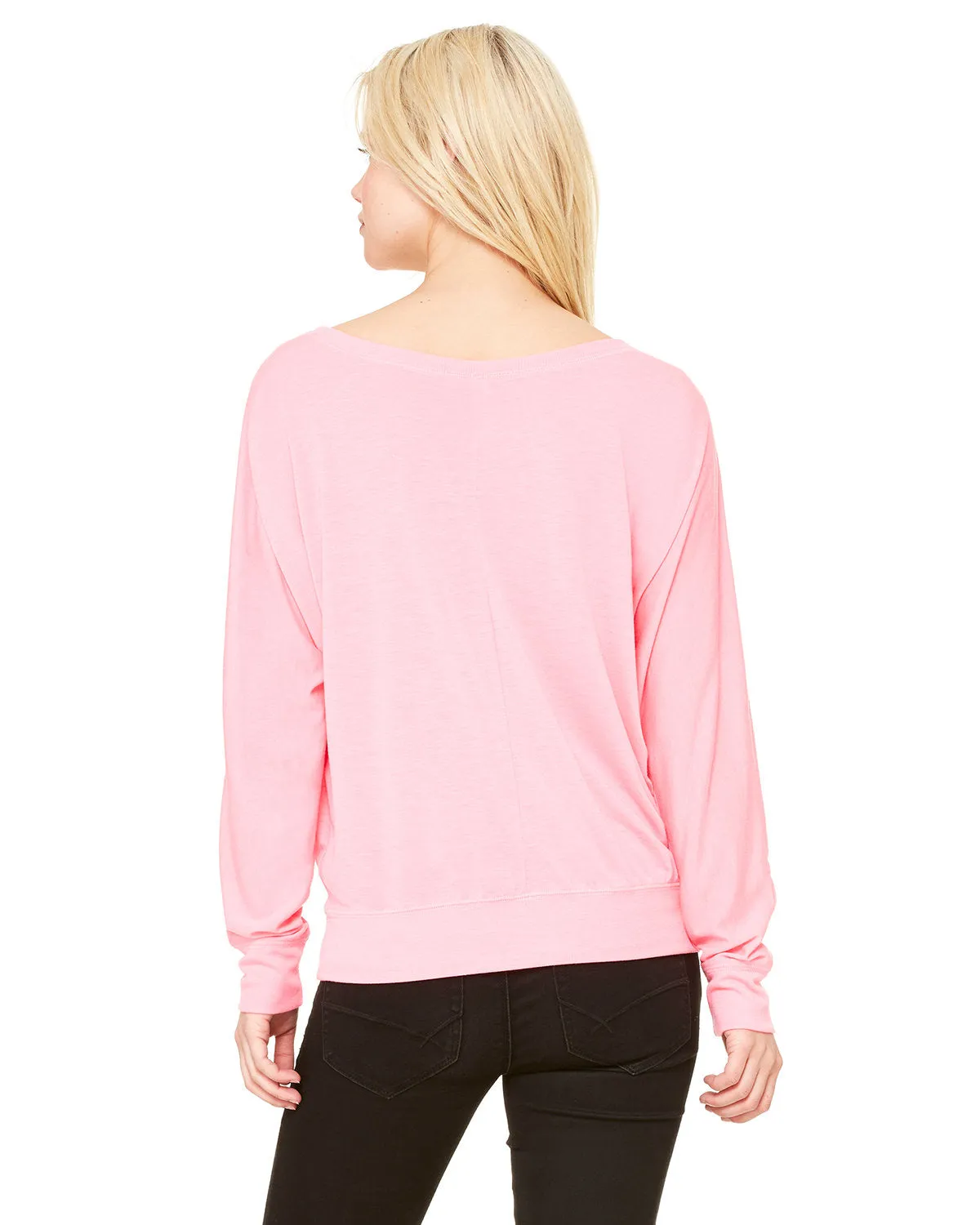 Bella   Canvas Ladies' Flowy Long-Sleeve Off Shoulder T-Shirt