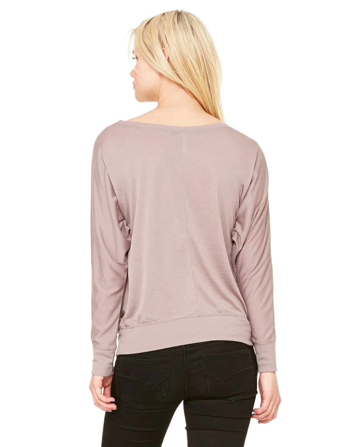 Bella   Canvas Ladies' Flowy Long-Sleeve Off Shoulder T-Shirt