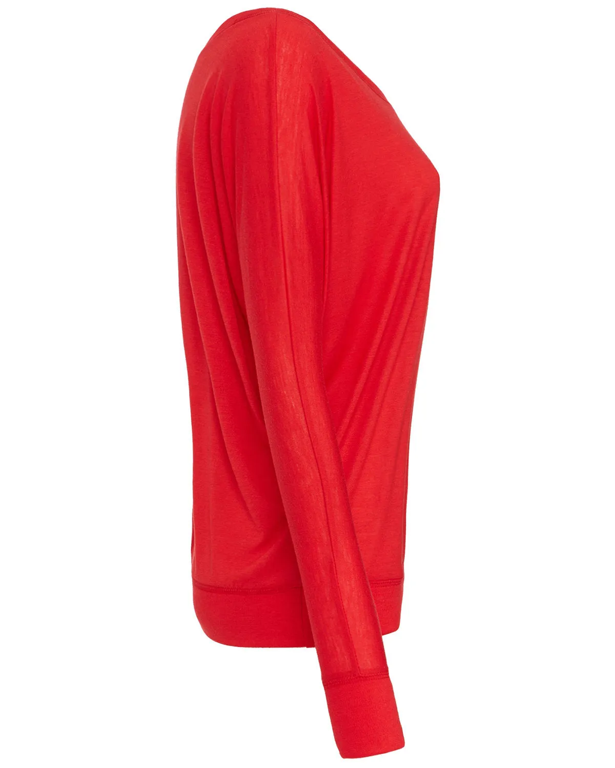 Bella   Canvas Ladies' Flowy Long-Sleeve Off Shoulder T-Shirt