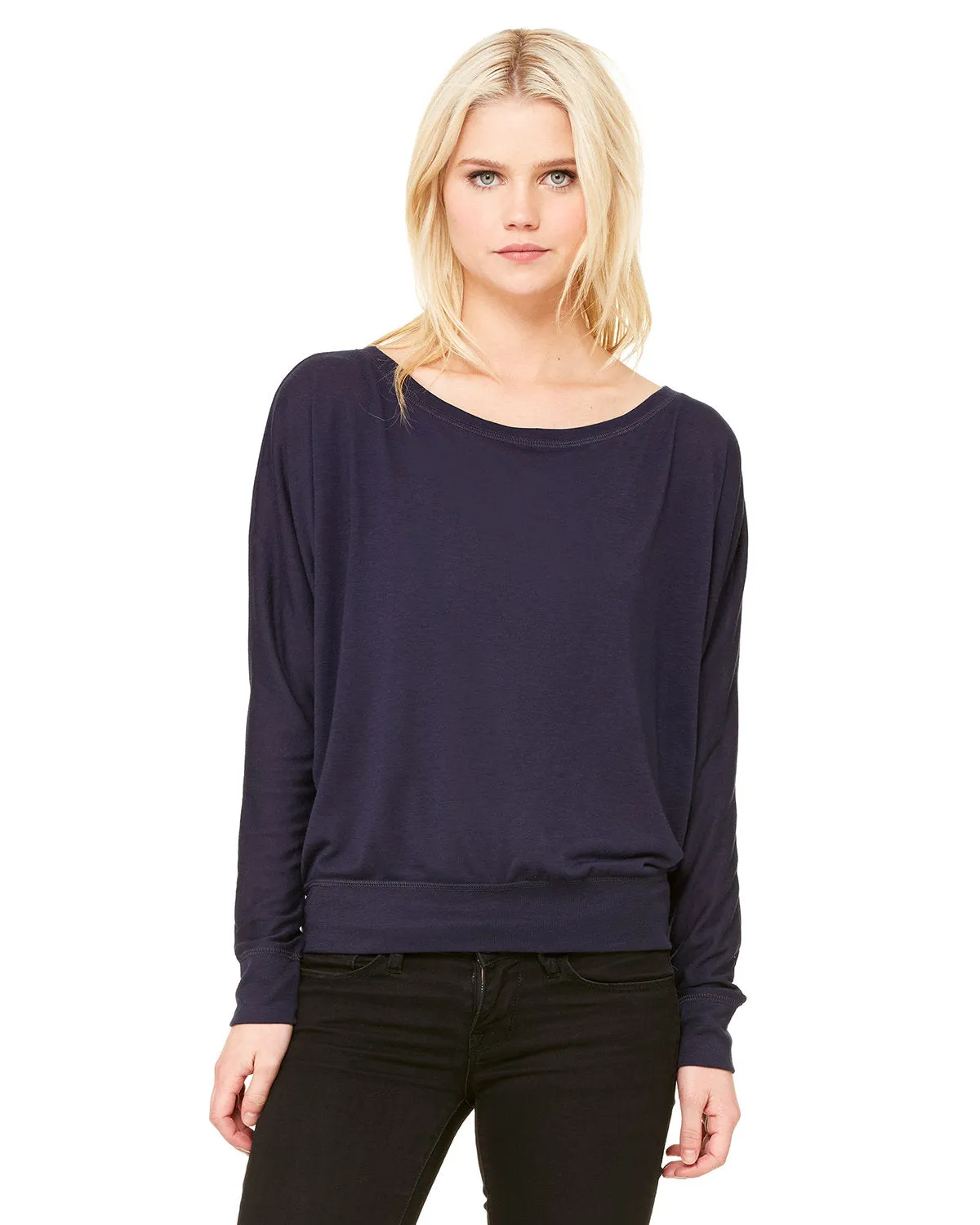 Bella   Canvas Ladies' Flowy Long-Sleeve Off Shoulder T-Shirt